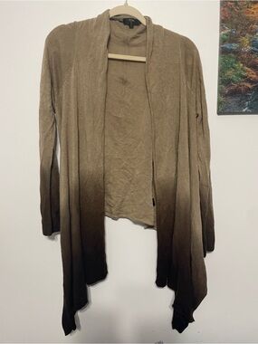 Reba Taupe to Dark Brown Ombre Open-Front size xxl pre-owned Cardigan